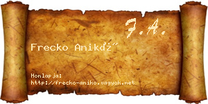 Frecko Anikó névjegykártya